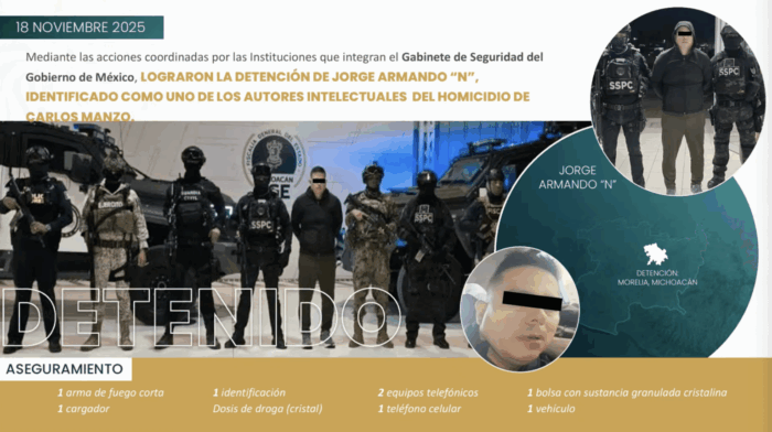 vinculan a escoltas y a ‘el licenciado’ por el homicidio de carlos manzo