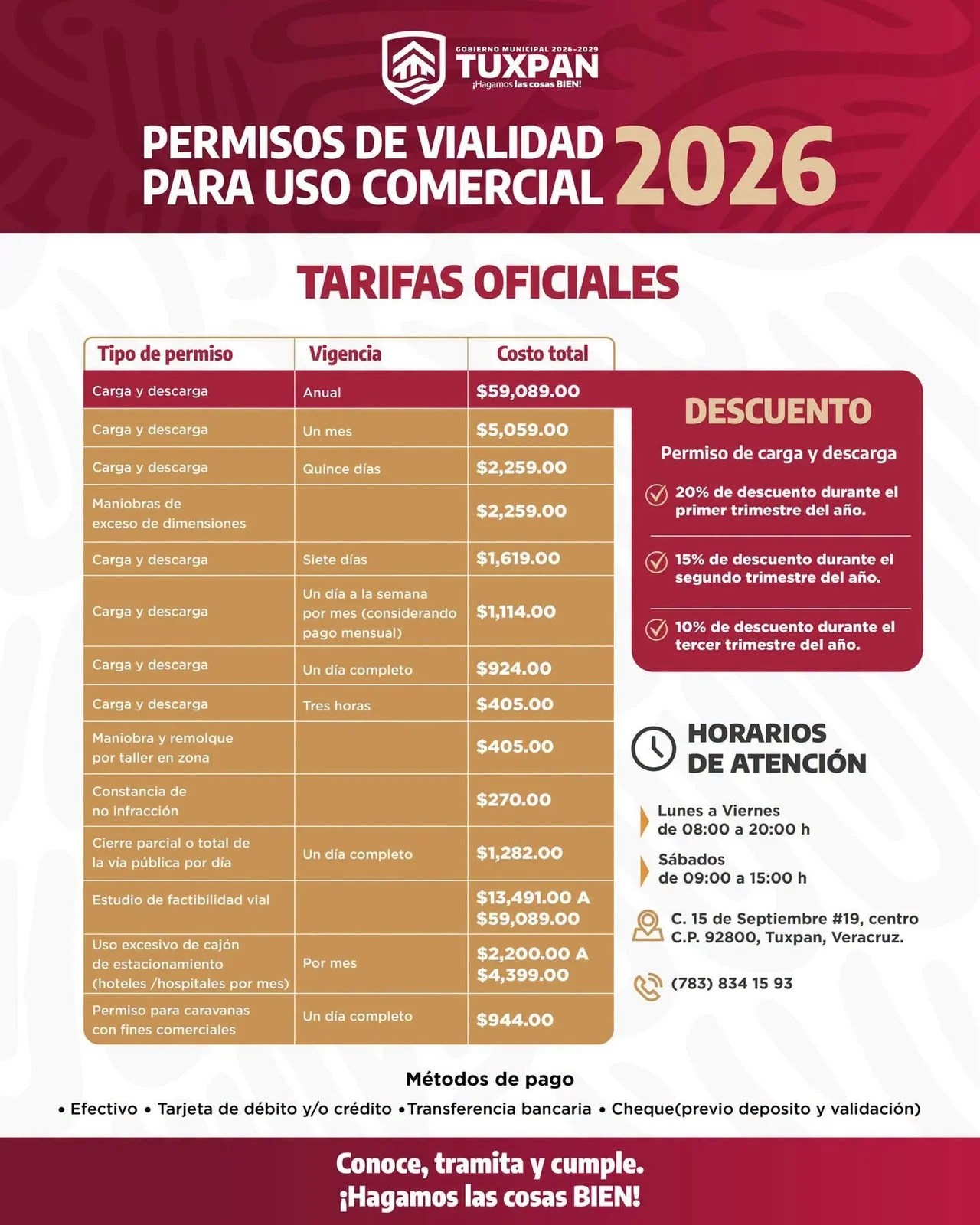 Ayuntamiento de Tuxpan comparte información oficial sobre los Permisos de Vialidad para Uso Comercial – Foto 3