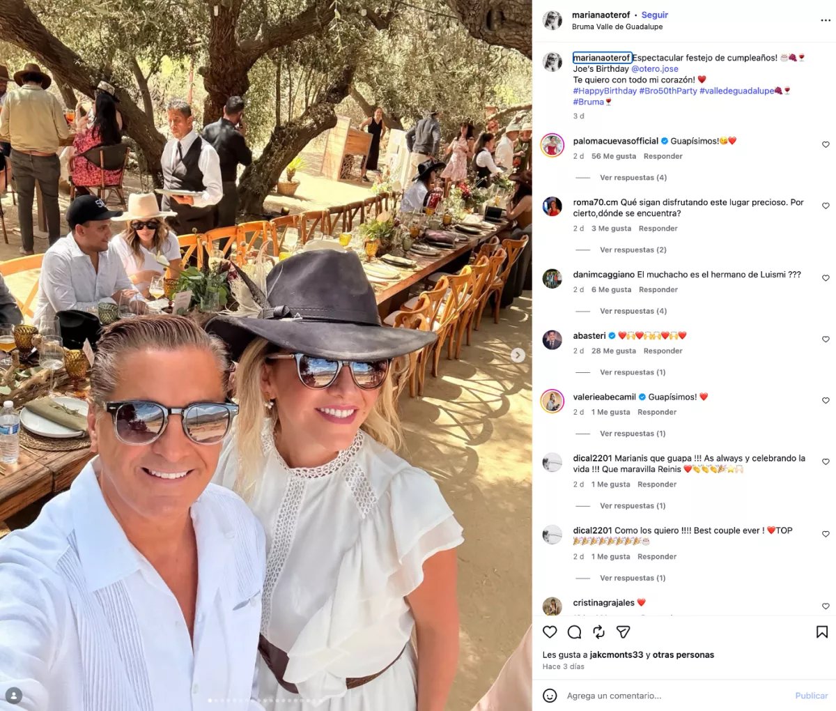Familia de Luis Miguel en Valle de Guadalupe