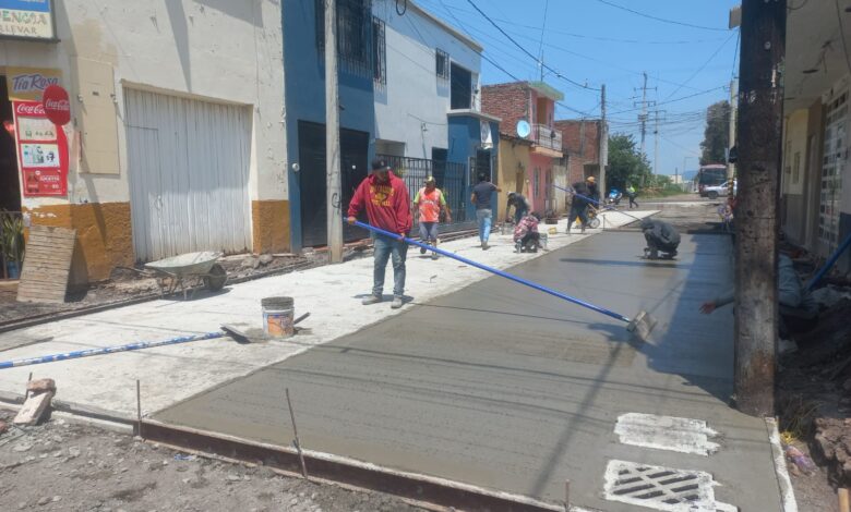 Obra de pavimentación del Buen Gobierno de Zamora (Foto: Informativo Zamora)