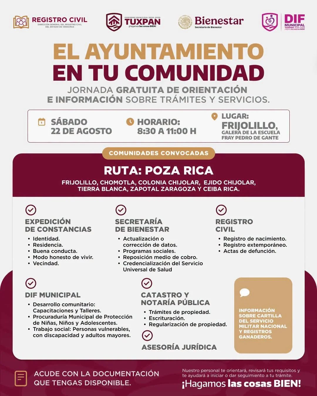 El Ayuntamiento en tu comunidad llega este sábado a Frijolillo.