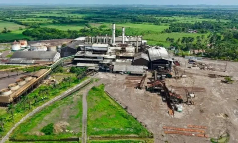Vista aérea del Ingenio San Pedro en Lerdo de Tejada, Veracruz