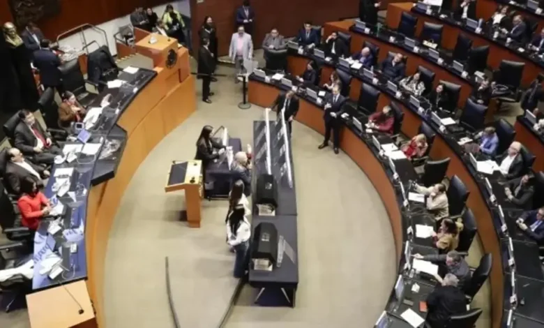 Pleno del Senado de la República durante la sesión