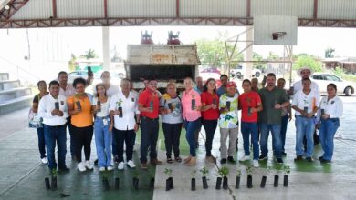 Entrega de plantas forestales nativas del programa de reforestación en Tamiahua