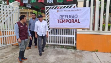 Refugio temporal en Álamo, Veracruz.