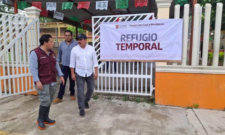 Refugio temporal en Álamo, Veracruz.