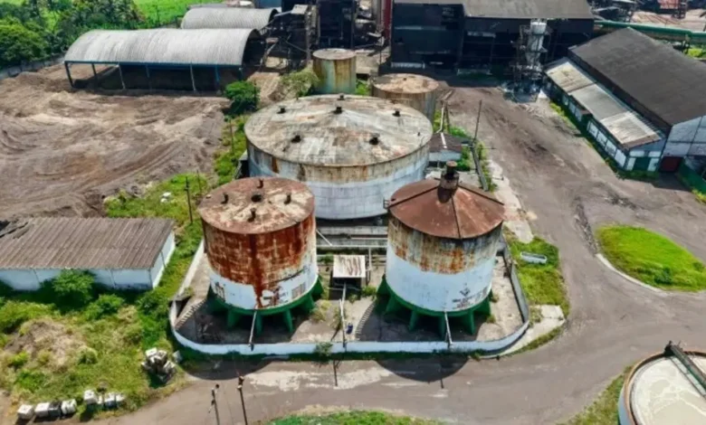 Tanques del ingenio San Pedro en Lerdo de Tejada, cerrado desde el 5 de agosto de 2026