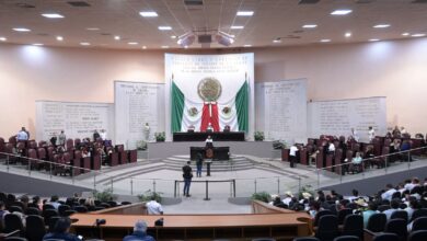Salón de sesiones del Congreso del Estado de Veracruz durante la votación del dictamen sobre maltrato animal