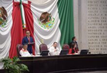 Mesa Directiva del Congreso del Estado de Veracruz durante la Séptima Sesión Ordinaria