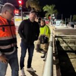 Recorrido nocturno de supervisión del río Tuxpan con personal de Protección Civil