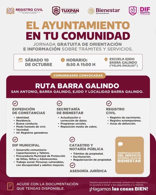 Ayuntamiento de Tuxpan en tu comunidad