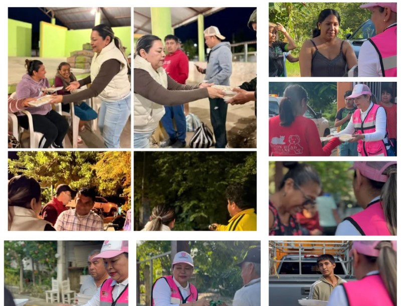 Brigadas del DIF de Álamo reparten alimentos y apoyos en colonias afectadas por el Frente Frío 2