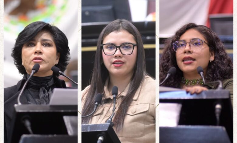 Diputadas en tribuna durante la sesión del Congreso de Veracruz en la que se aprobó la Fiscalía Especializada en Delitos de Violencia de Género contra las Mujeres