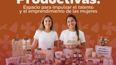 Cartel oficial de Raíces Productivas: espacio para impulsar el talento y el emprendimiento de las mujeres, viernes 16 de octubre en la Pérgola del Parque Juárez