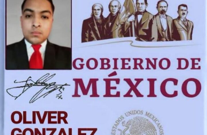 Credencial apócrifa de Oliver González Aguilar, señalado por la Dirección de Prevención del Delito como falso servidor público en Papantla