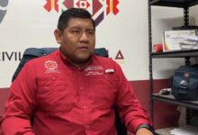 Jorge A. Olarte Santiago, director de Protección Civil de Papantla, durante el informe sobre los efectos del frente frío 2