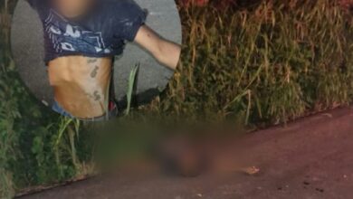 Persona sin vida en carretera Álamo-Hidalgo Amajac, con blur en rostro y cuerpo