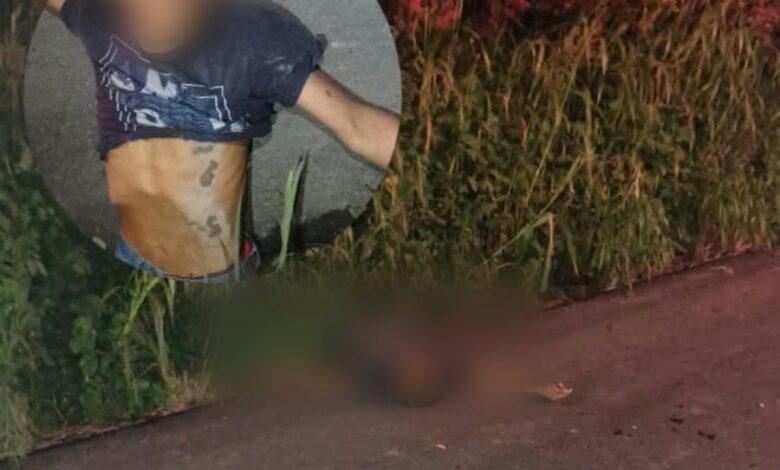 Persona sin vida en carretera Álamo-Hidalgo Amajac, con blur en rostro y cuerpo