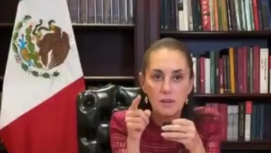 La presidenta Claudia Sheinbaum durante una transmisión