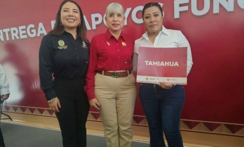 Entrega de aparatos funcionales del DIF Municipal de Tamiahua a familias del municipio