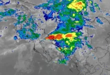 Mapa de la tormenta tropical Vance sobre Mexico