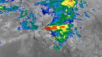Mapa de la tormenta tropical Vance sobre Mexico