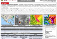 Boletín SIAT-VER Alerta Gris fase de Acción sobre el frente frío 2 y la Masa Polar, con pronóstico de Norte, lluvia y oleaje para Veracruz.