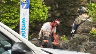 Ciclista lesionado atendido en el lugar, Tuxpan