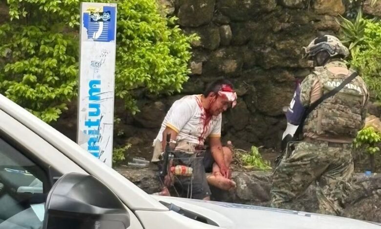 Ciclista lesionado atendido en el lugar, Tuxpan