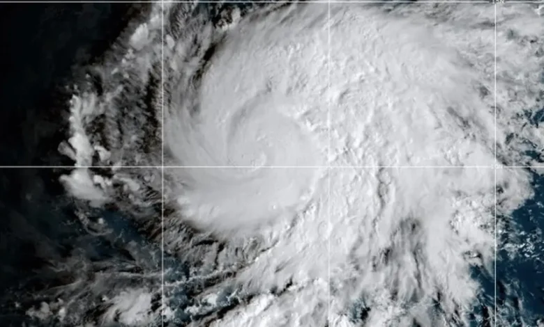 El huracán Vance en imagen satelital. Foto: XEU Noticias